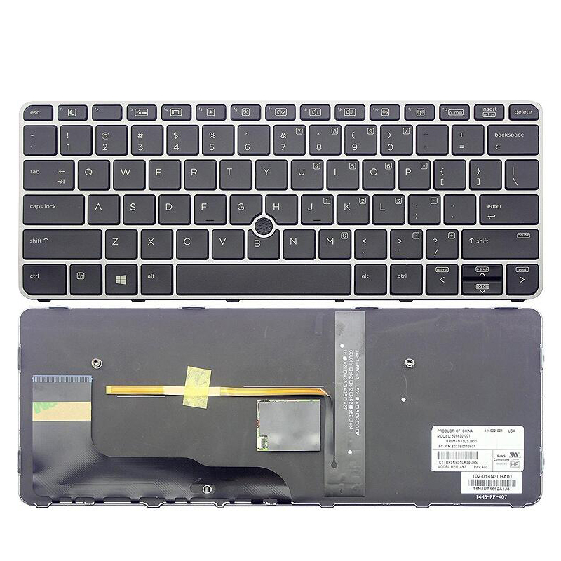 Keyboard Laptop AS Baru untuk HP 820 G3 Perak Tata Letak Keyboard Laptop Bahasa Inggris