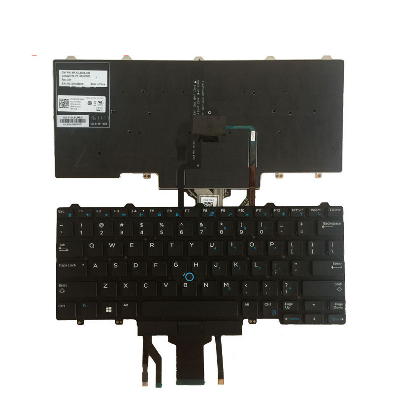 Keyboard AS Untuk Keyboard Laptop Dell Latitude E5450 dengan Blacklit