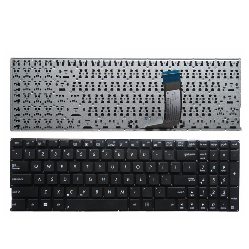 Keyboard Laptop AS Baru untuk Asus X556 Tata Letak Keyboard AS Hitam