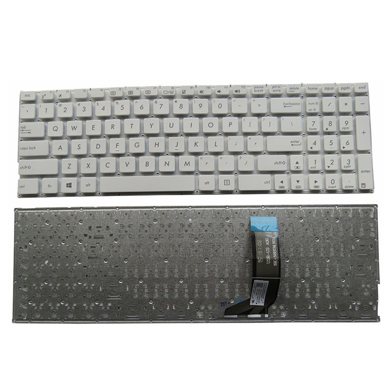 Keyboard AS Untuk Asus X556 Tata Letak Keyboard Bahasa Inggris Putih