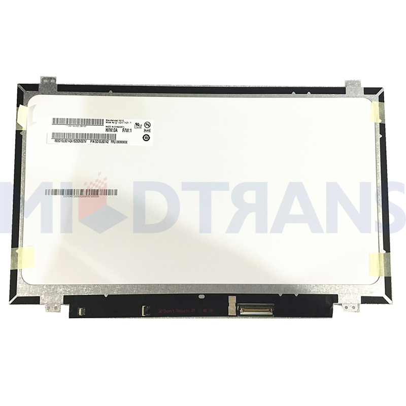 B140XTK01.0 14.0 "Laptop LCD LED Lapisan Layar Layar Panel Penggantian HD 1366*768 EDP 40 Pin